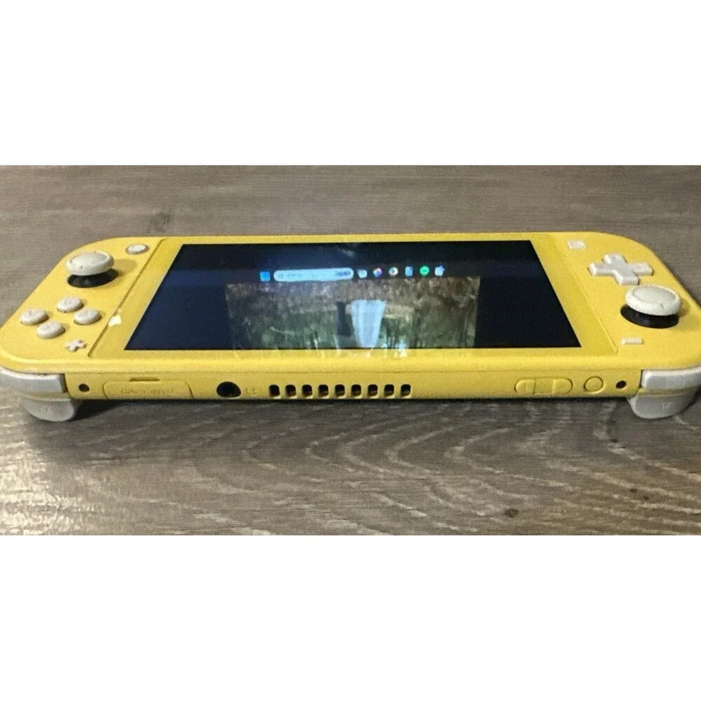 Nintendo Switch Lite Yellow Handheld Console Tested Works w/ microSD Card